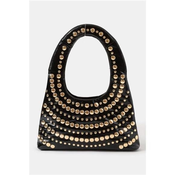 Fame Handbags - Fame Multi Rivet Shoulder Bag